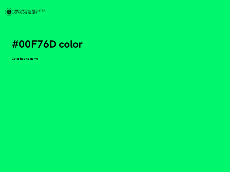 #00F76D color image