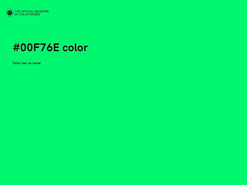#00F76E color image