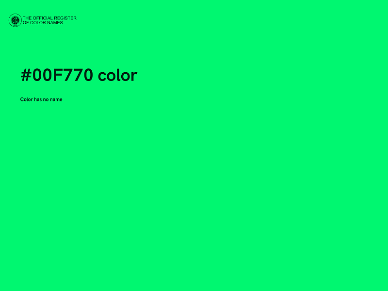 #00F770 color image