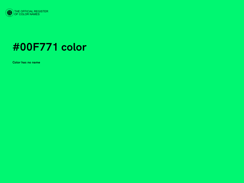 #00F771 color image