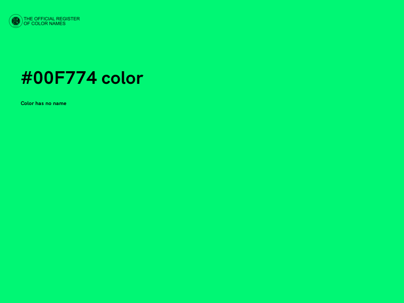 #00F774 color image