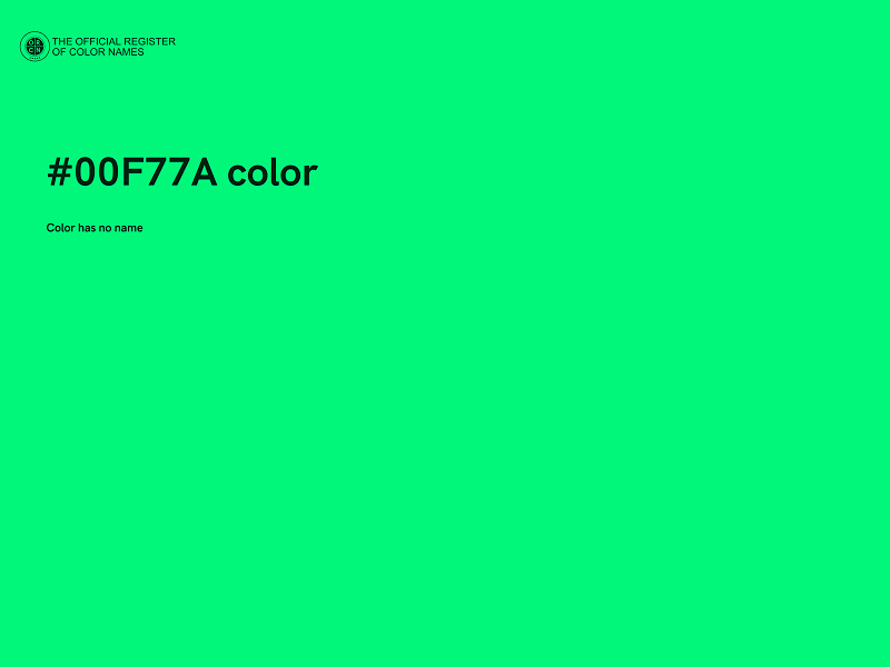#00F77A color image
