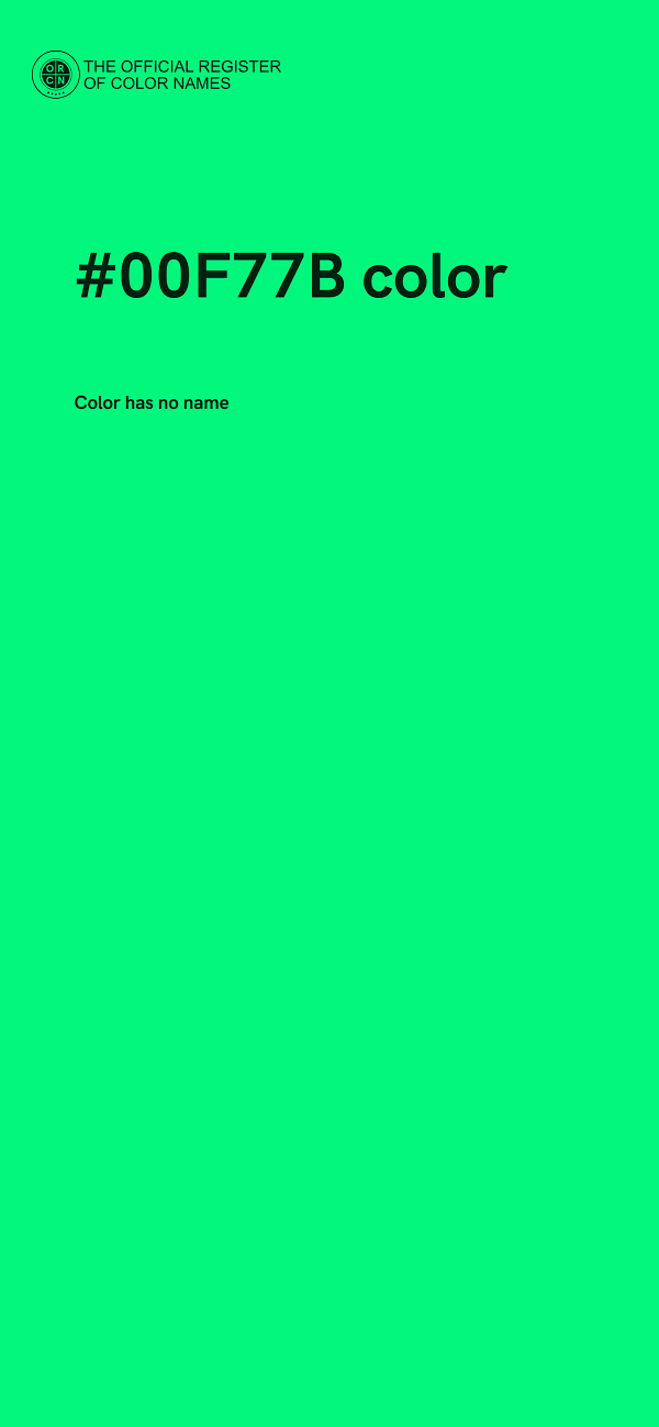 #00F77B color image