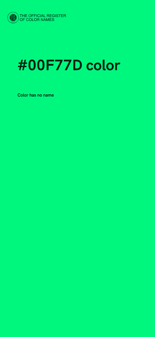 #00F77D color image
