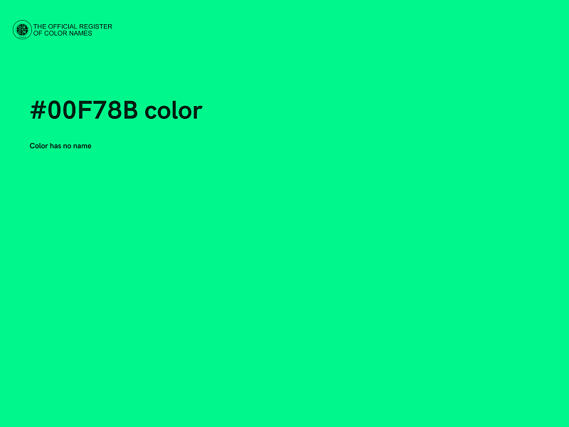 #00F78B color image
