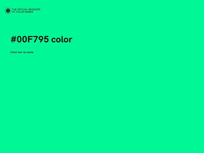 #00F795 color image