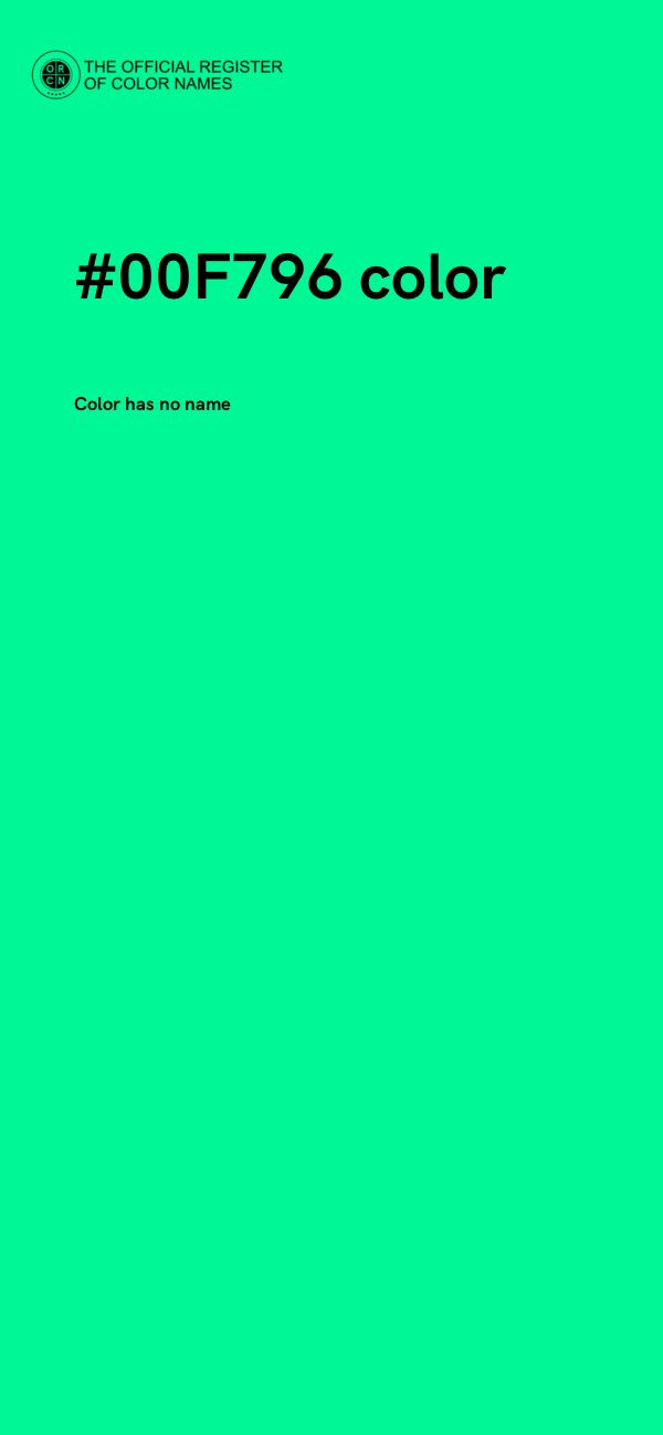 #00F796 color image