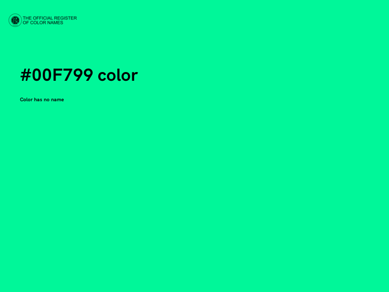 #00F799 color image