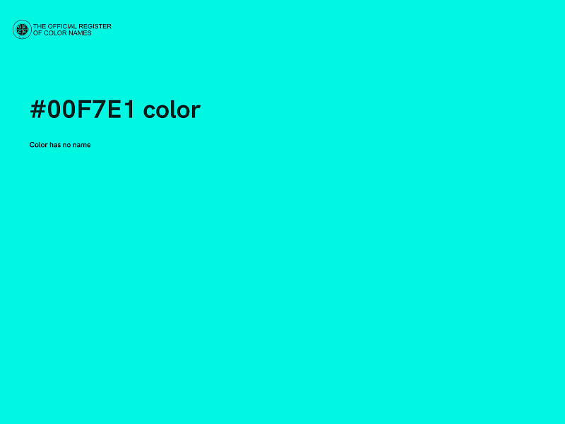 #00F7E1 color image