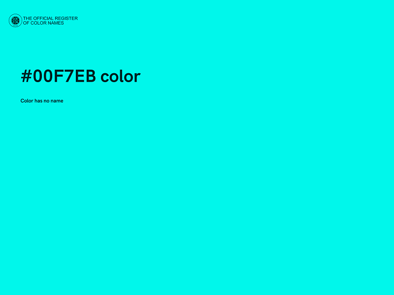 #00F7EB color image