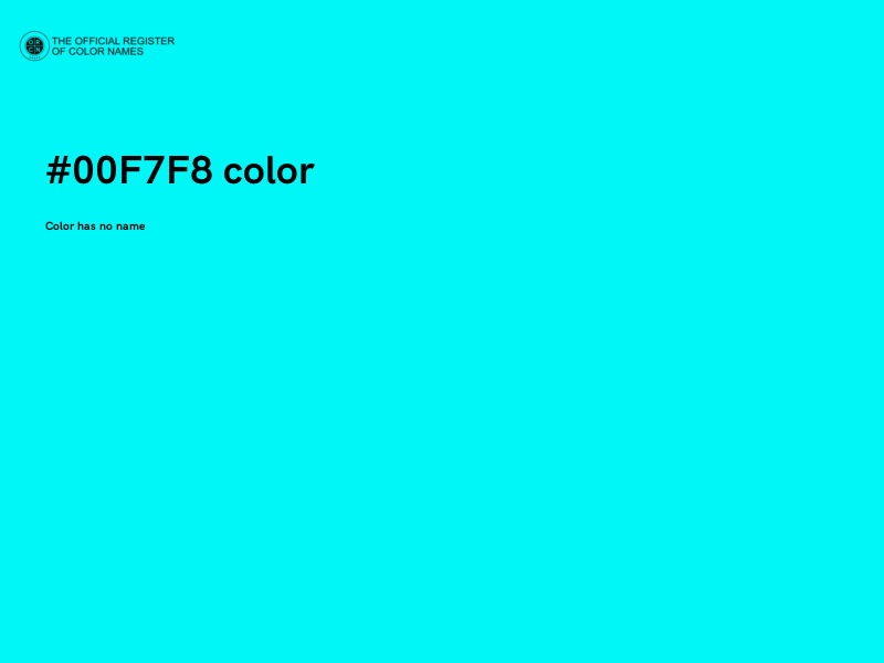 #00F7F8 color image