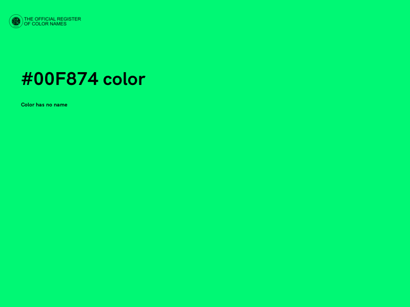 #00F874 color image