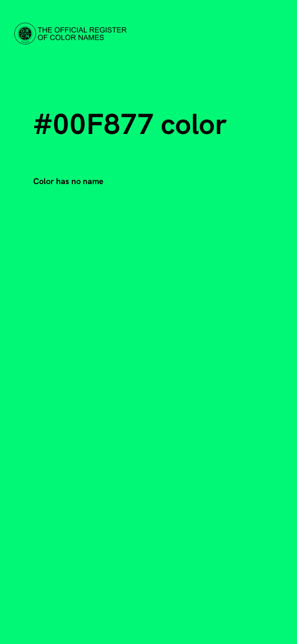 #00F877 color image