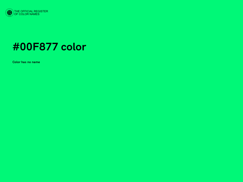 #00F877 color image