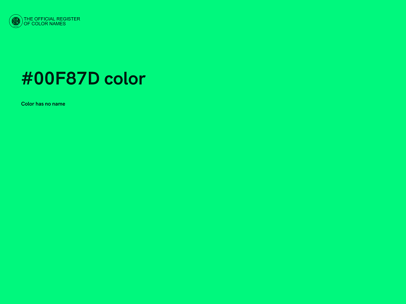 #00F87D color image