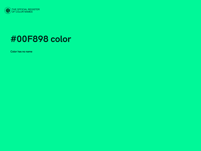 #00F898 color image