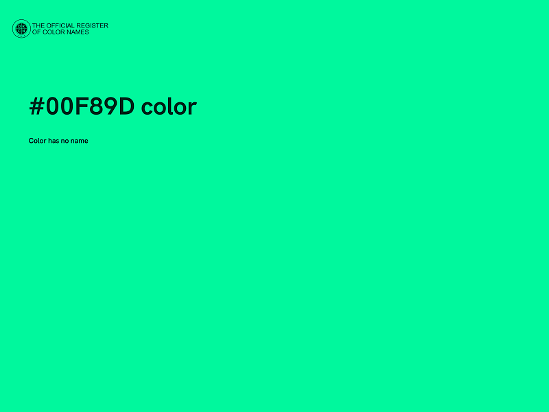 #00F89D color image