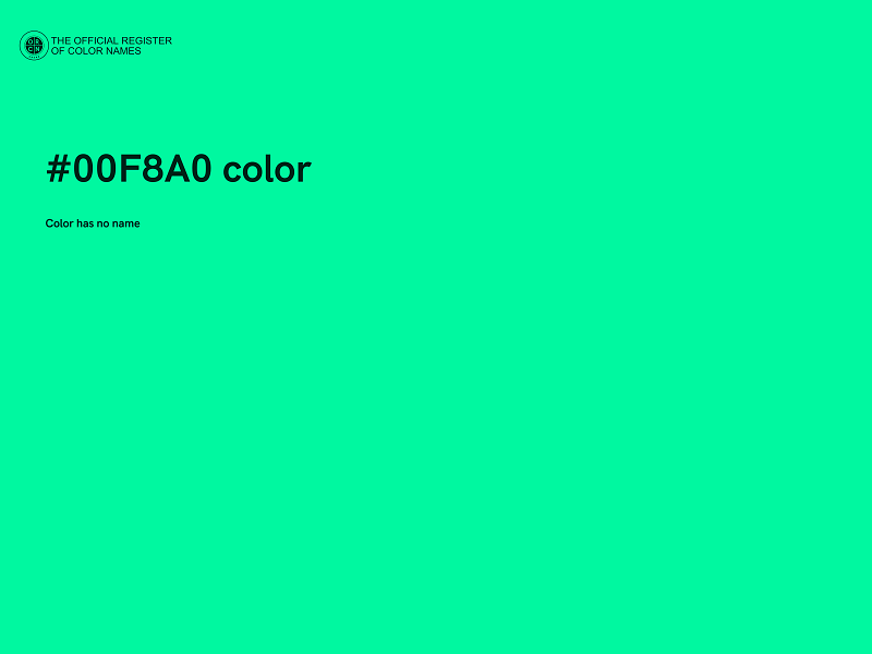 #00F8A0 color image