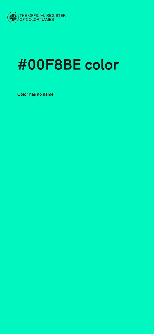 #00F8BE color image