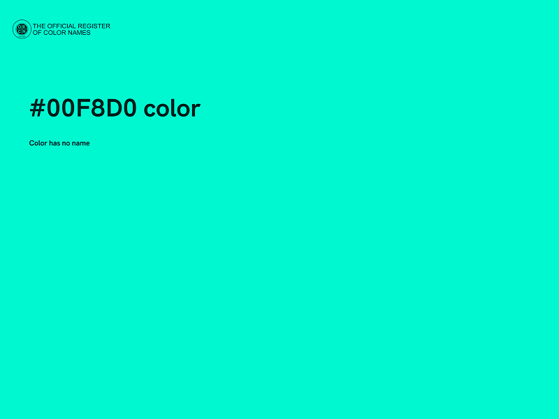 #00F8D0 color image