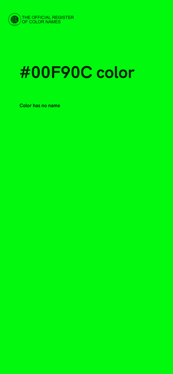 #00F90C color image