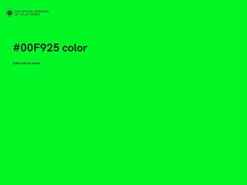 #00F925 color image