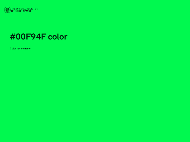 #00F94F color image