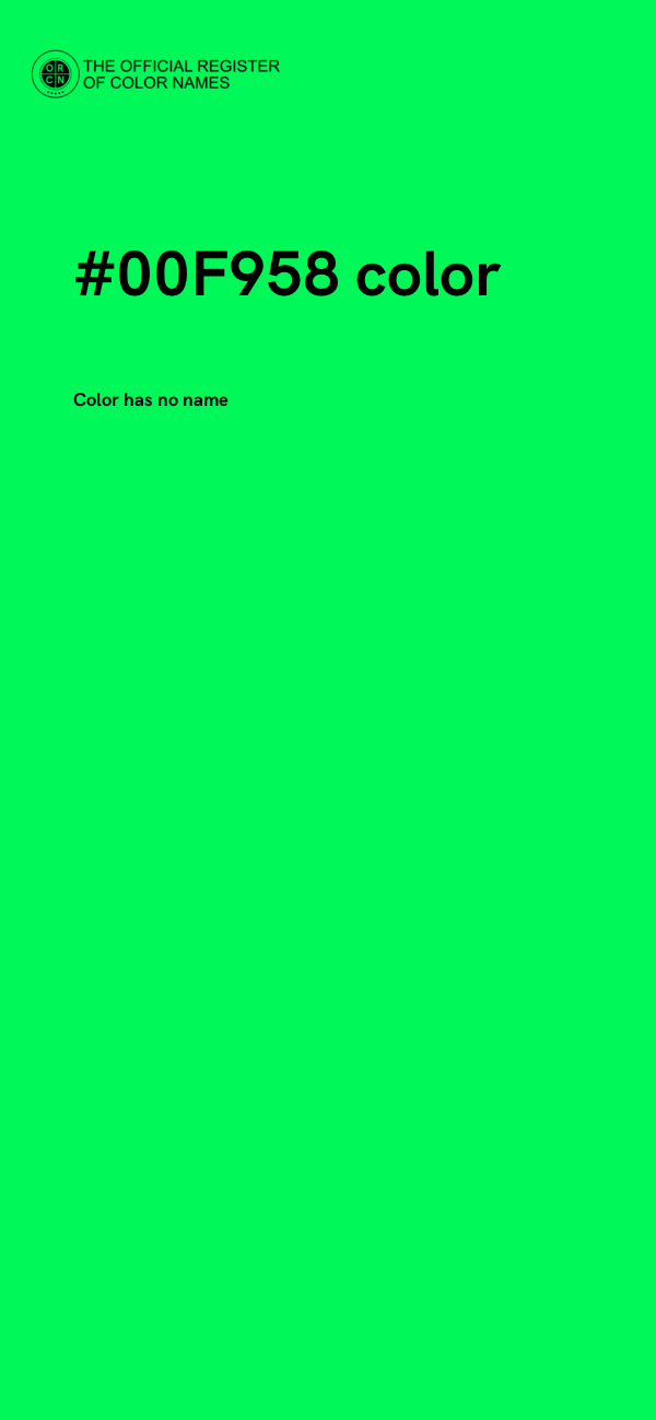 #00F958 color image