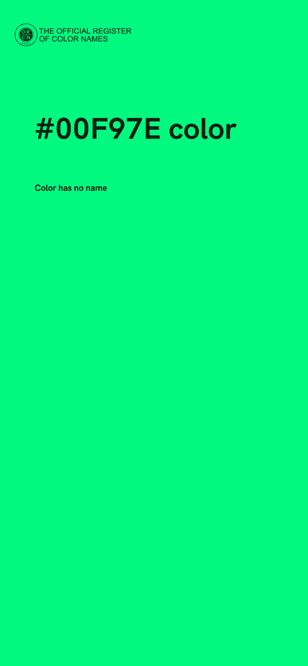 #00F97E color image