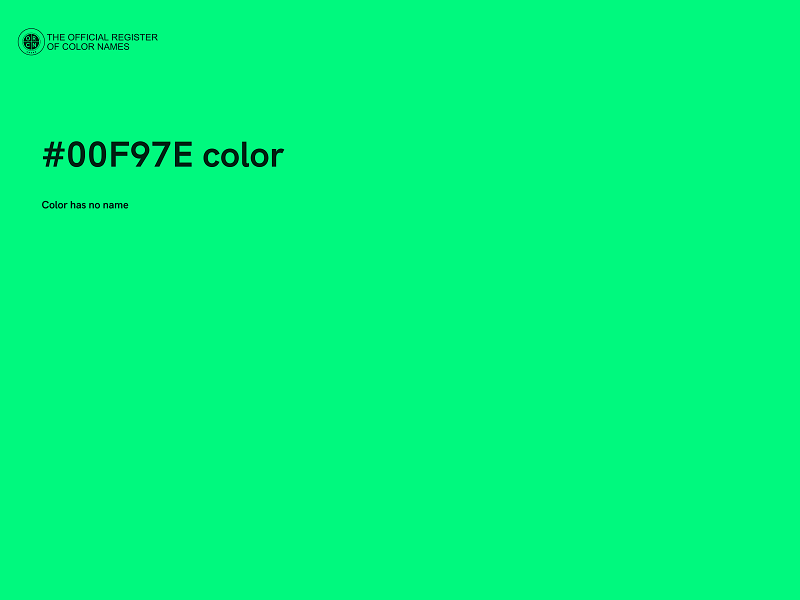 #00F97E color image