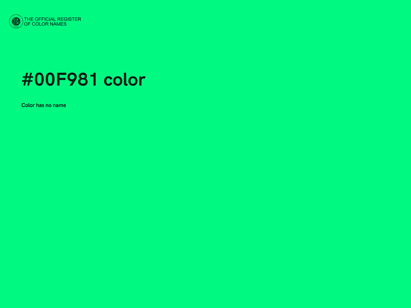 #00F981 color image