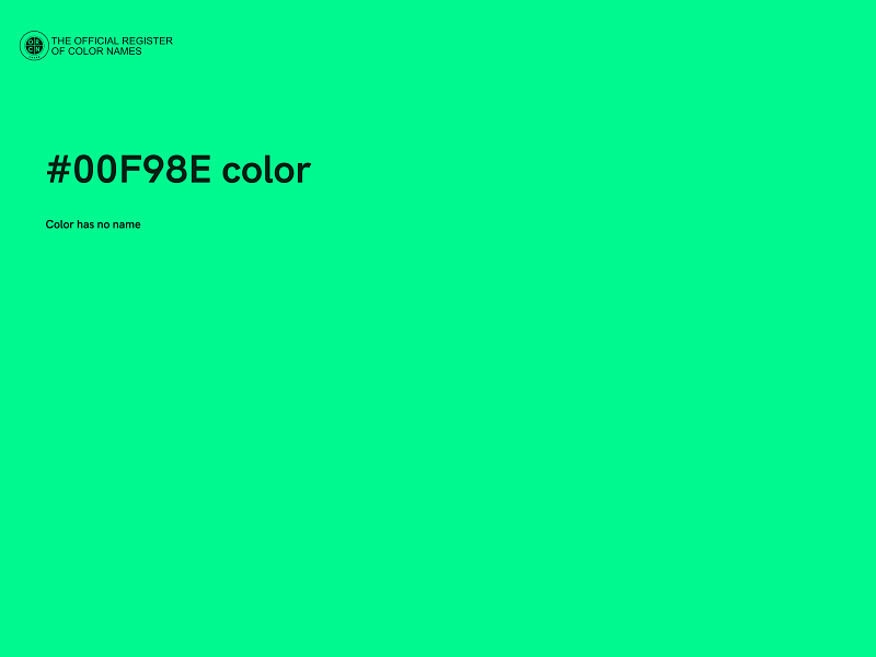 #00F98E color image