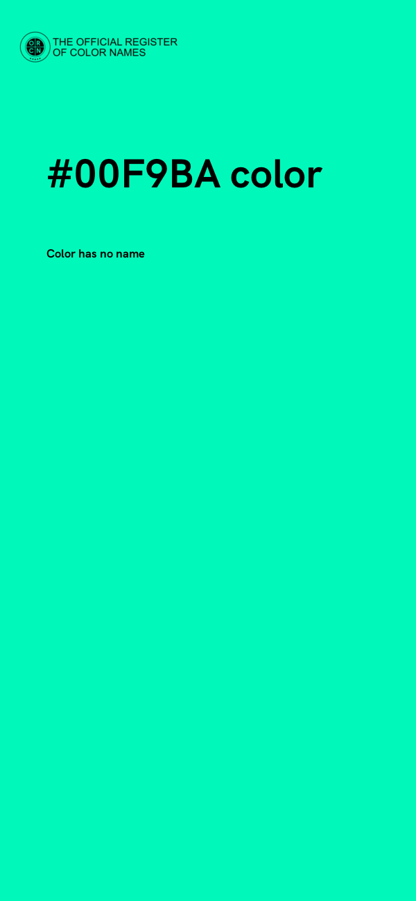 #00F9BA color image
