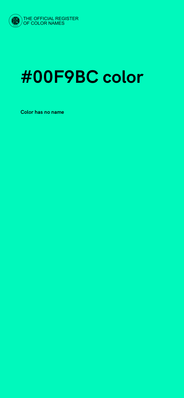 #00F9BC color image