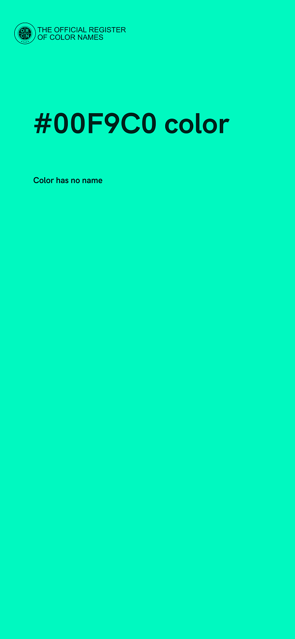 #00F9C0 color image