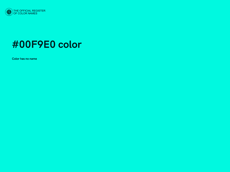 #00F9E0 color image