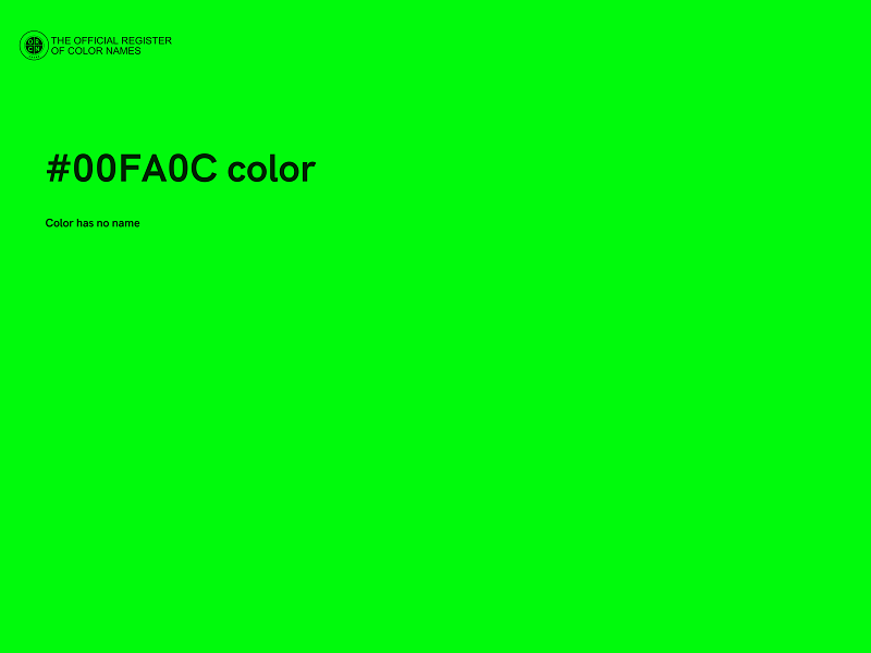 #00FA0C color image