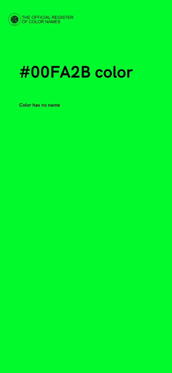 #00FA2B color image