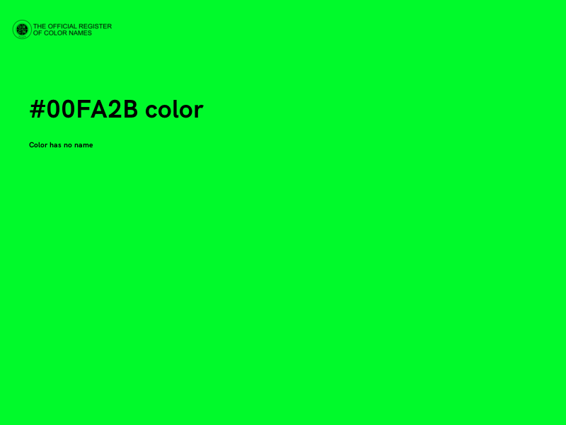 #00FA2B color image
