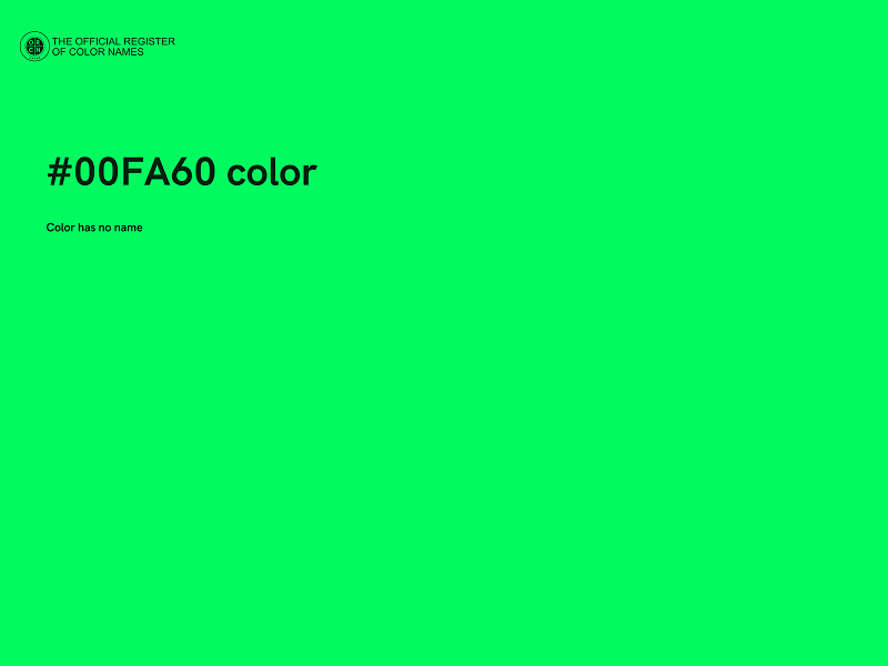 #00FA60 color image