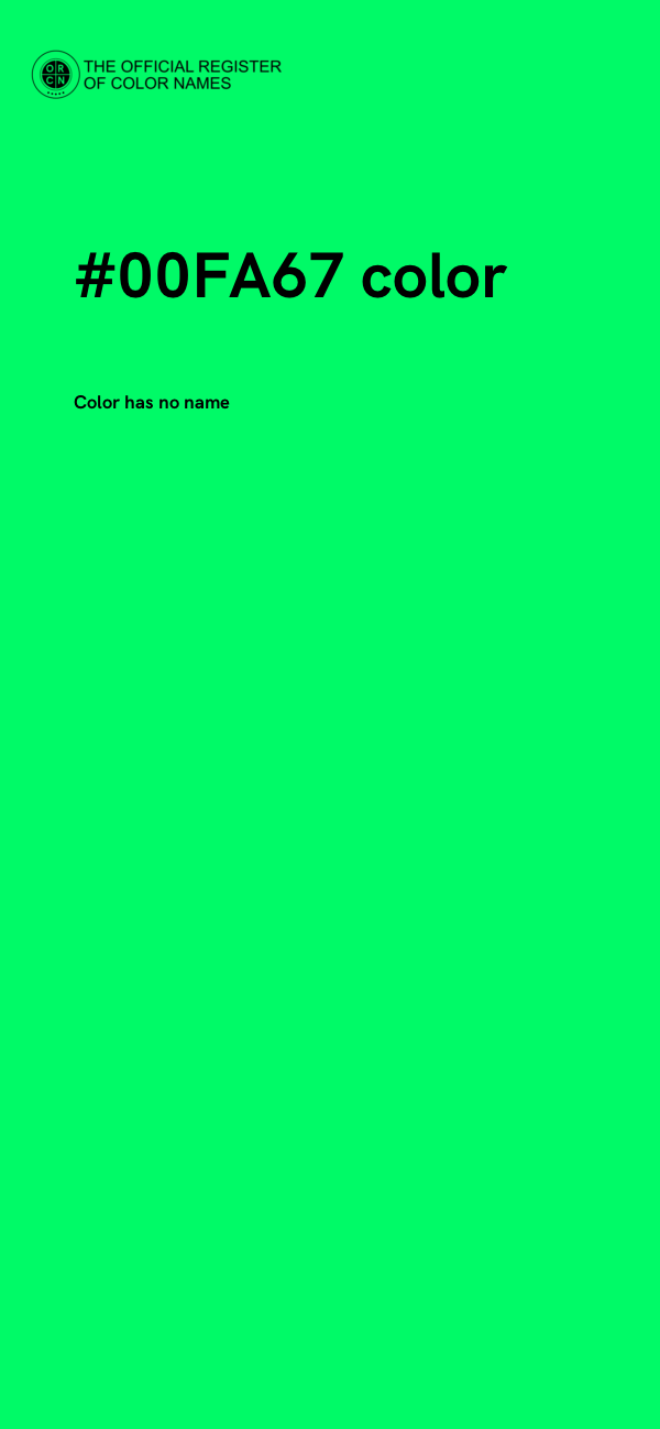 #00FA67 color image