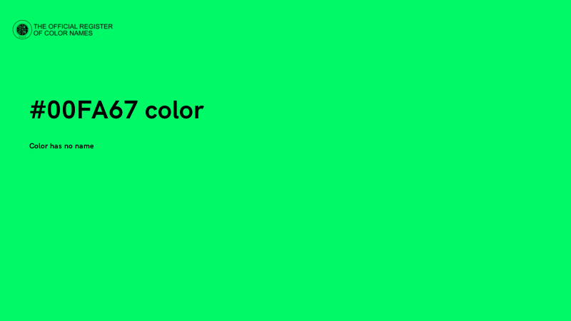#00FA67 color image