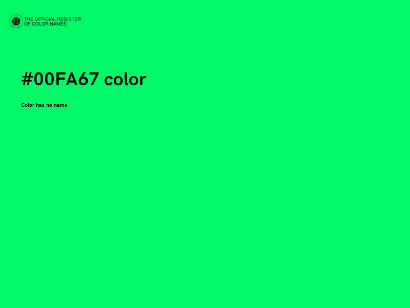 #00FA67 color image
