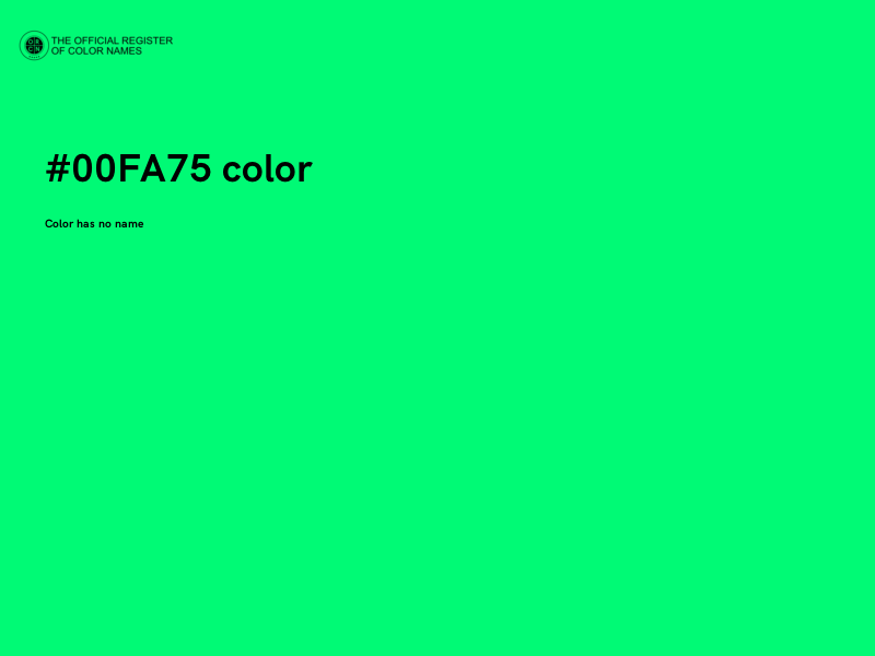 #00FA75 color image