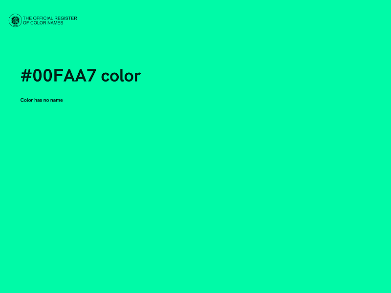 #00FAA7 color image