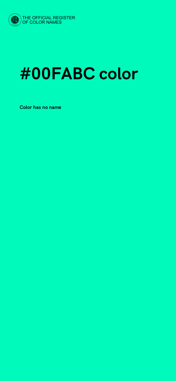 #00FABC color image