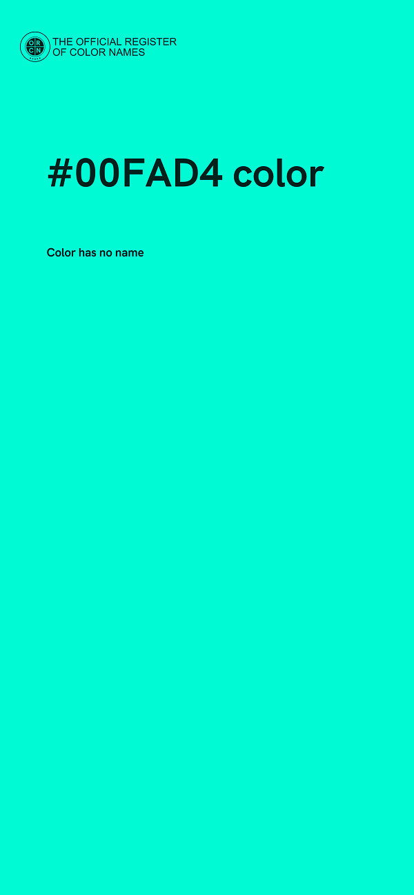 #00FAD4 color image