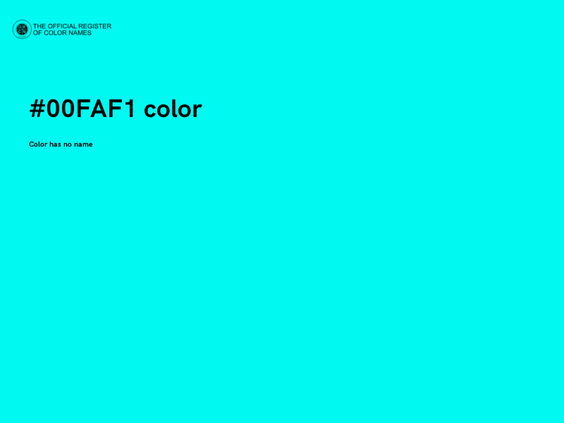 #00FAF1 color image