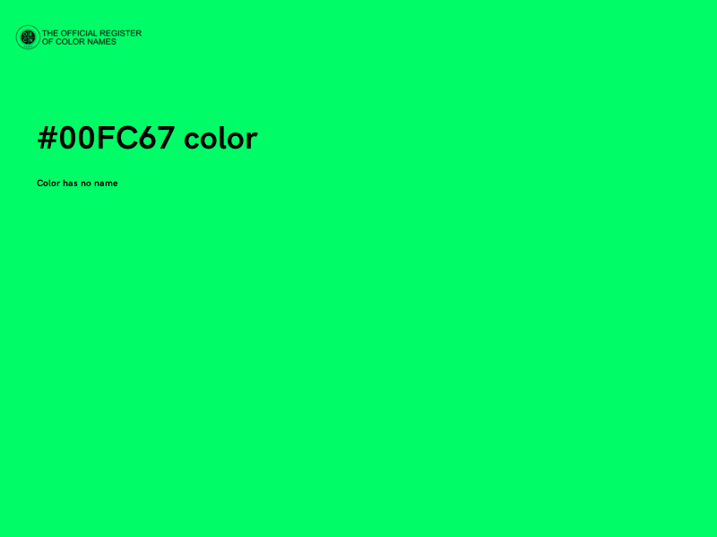 #00FC67 color image
