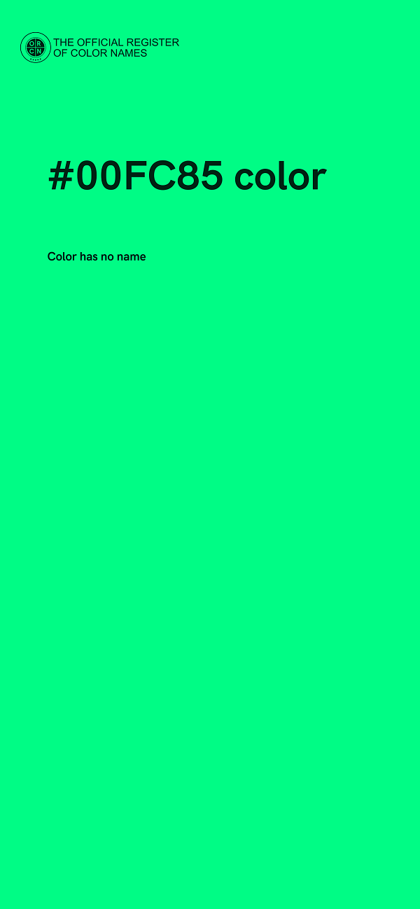 #00FC85 color image